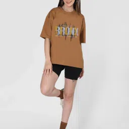 Chkokko Brown Printed T-Shirt image 5