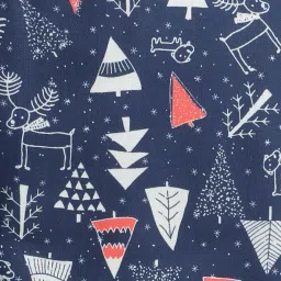 The Magic Wand Kids Navy Printed Full Sleeves Shirt Set image 5