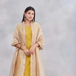 Fabindia Beige Solid Dupatta image 3