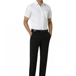 Van Heusen black Solid Trousers image 5