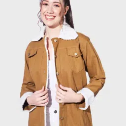 BUYNEWTREND Brown Regular Fit Jacket-picture-14