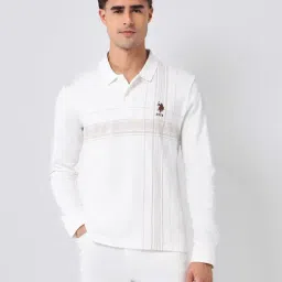 U.S. Polo Assn. Off-White Cotton Regular Fit Checks Polo T-Shirt-picture-28