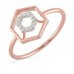 Malabar Gold and Diamonds 18k Rose Gold & Diamond Mine Ring for Women-picture-25