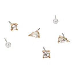 Accessorize London Crystal Stud Earrings -Set of 3 image 5
