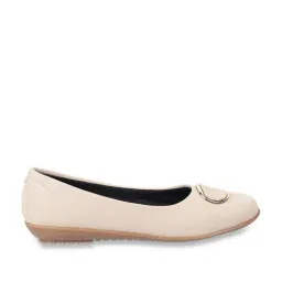 Walkway Women's Beige Flat Ballets-picture-12