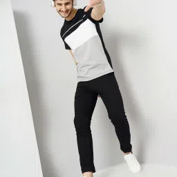 celio celio* Black Regular Fit Cotton Crew T-Shirt image 5