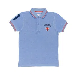 H by Hamleys Boys Blue Solid Polo T-Shirt-image-73