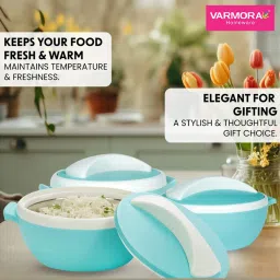 Varmora Milano Insulated Green Plastic Casserole - Set of 3 image 5