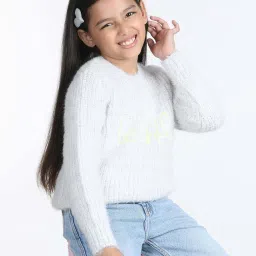 Wingsfield Girls Pearl Self Full Sleeves Sweaters & Cardigans image 5