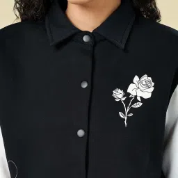 Honey by Pantaloons Black & White Cotton Printed Sweatshirt image 5