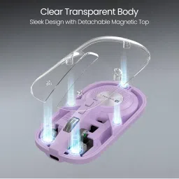 Portronics Purple Toad 8 Transparent Wireless Bluetooth Mouse image 5