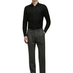 Louis Philippe Grey Regular Fit Trousers image 5