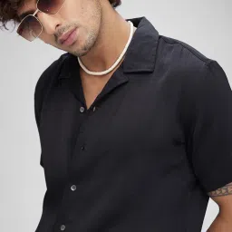 Vastrado Black Relaxed Fit Shirt image 5