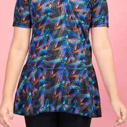 Aarika Kids Blue & Black Printed Swimming Top Set image 5