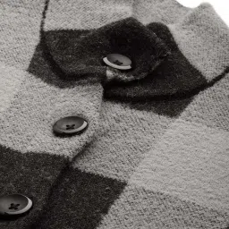 Apsley Grey & Black Chequered Coat image 5