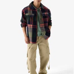 The Souled Store Multicolored Loose Fit Checks Shacket image 5