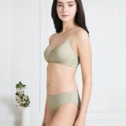 Van Heusen Comfort Fit Wireless Padded Solid T-Shirt Bra - Biscuit image 3