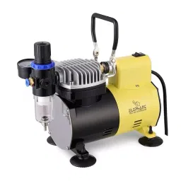 Painter Putty Spray Gun Combo with Mini Air Compressor, Pen Gun 1/6 HP 20-23 L/min. & 3 m Pipe, E600 & AS-182 image 3