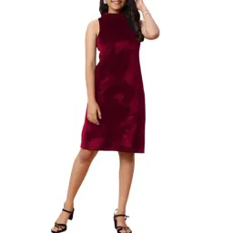 Teentrums Girls Wine Regular Fit Party Dress-picture-45