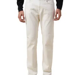 selected homme Selected White Cotton Straight Fit Jeans-picture-36