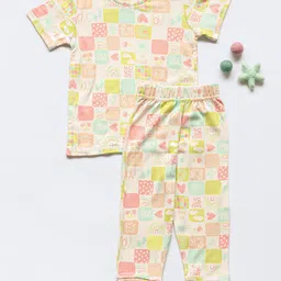cocoon care Kids Printed Organic Cotton T-Shirt with Pyjama-picture-42