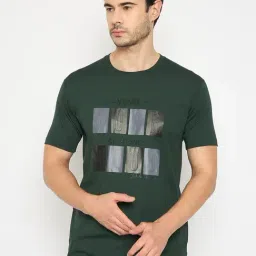 Duke Bottle Green Slim Fit Printed T-Shirt-picture-17