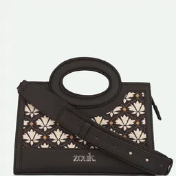 alt by zouk ZOUK Bidri Kaiser Floral Printed Jute Swagger Sling Bag-picture-27