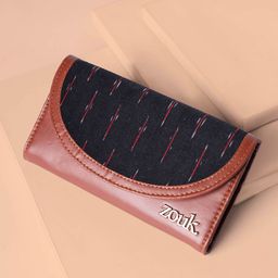 ZOUK Women Ikat Gre Red Kyra Flap Wallet-picture-28