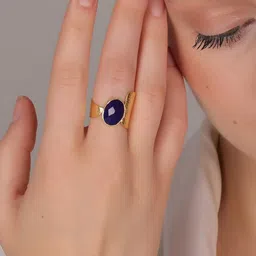 Dua Blue Brass Finger Ring-picture-25