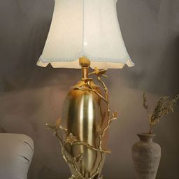 Fos Lighting Gold-Toned Metal Quirky Cylindrical Shaped Table Lamp-picture-6