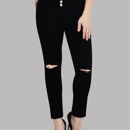 LINARIA Women Classic Tapered Fit Slash Knee Jeans-picture-25