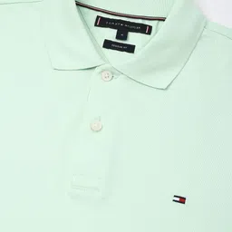 Tommy Hilfiger Men Solid Polo Collar Cotton T-shirt image 2