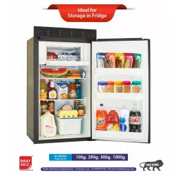 Sticker Bazaar DailySo Jar Shape Pouches Transparent 100 g Capacity (Pack of 10) image 2