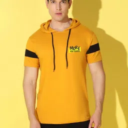 WOOSTRO Men Typography Printed Hooded Slim Fit T-shirt-picture-15