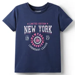 Pine Kids Cotton Knit Half Sleeves T-Shirts with Text Print Pack of 5 - Multicolor image 2