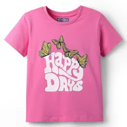 Pine Kids Cotton Knit Half Sleeves T-Shirts with Text Print Pack of 5 - Multicolor image 4