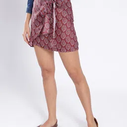 fusion by glitchez Ethnic Motifs Printed A-Line Skirt-picture-36
