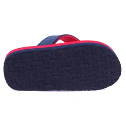 Babyoye Striped Flip Flops with Back Strap  - Red image 5