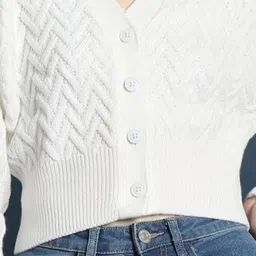 Forever 21 White Regular Fit Sweater image 5