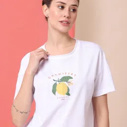 Chemistry Blue Cotton Print Night Suit image 5