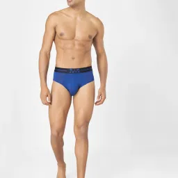 Macroman M-Series Blue Regular Fit Printed Briefs - Pack Of 2 image 5