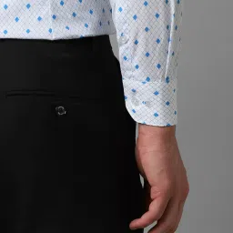 Louis Philippe White Cotton Slim Fit Printed Shirt image 5