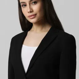 Van Heusen Black Regular Fit Formal Blazer image 5