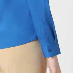 Van Heusen Blue Regular Fit Formal Shirt image 5