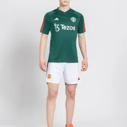 adidas Manchester United Green Slim Fit Football Training Jersey image 5