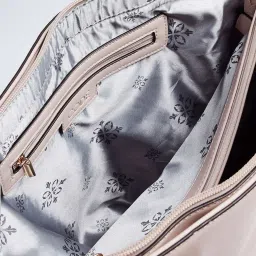 Code by Lifestyle Beige Embroidered Shoulder Handbag image 5