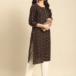 Rangita Black & Pink Printed Straight Kurta - Pack OF 2 image 5