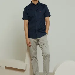 ANDAMEN Navy Regular Fit Shirt image 5