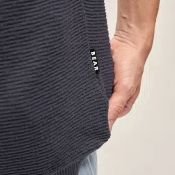 The Bear House Blue Cotton Regular Fit Colorblock T-Shirt image 5