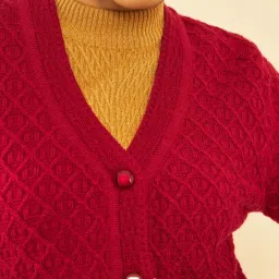 Soch Maroon Self Pattern Cardigan image 5
